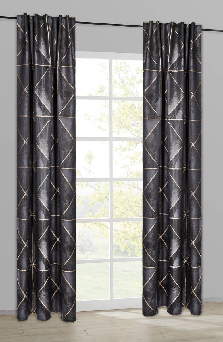 Kombivorhang Valeria schwarz B/L: ca. 140x245 cm