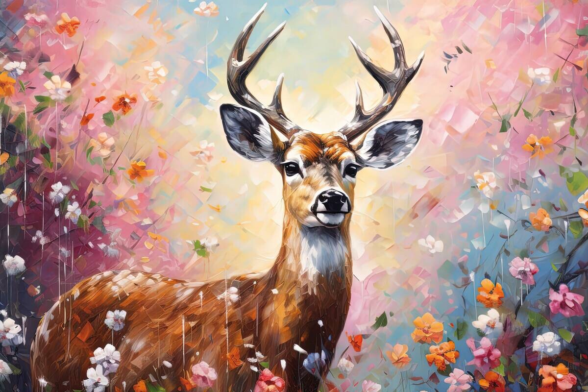 Keilrahmenbild Tiere B/H: ca. 90x60 cm