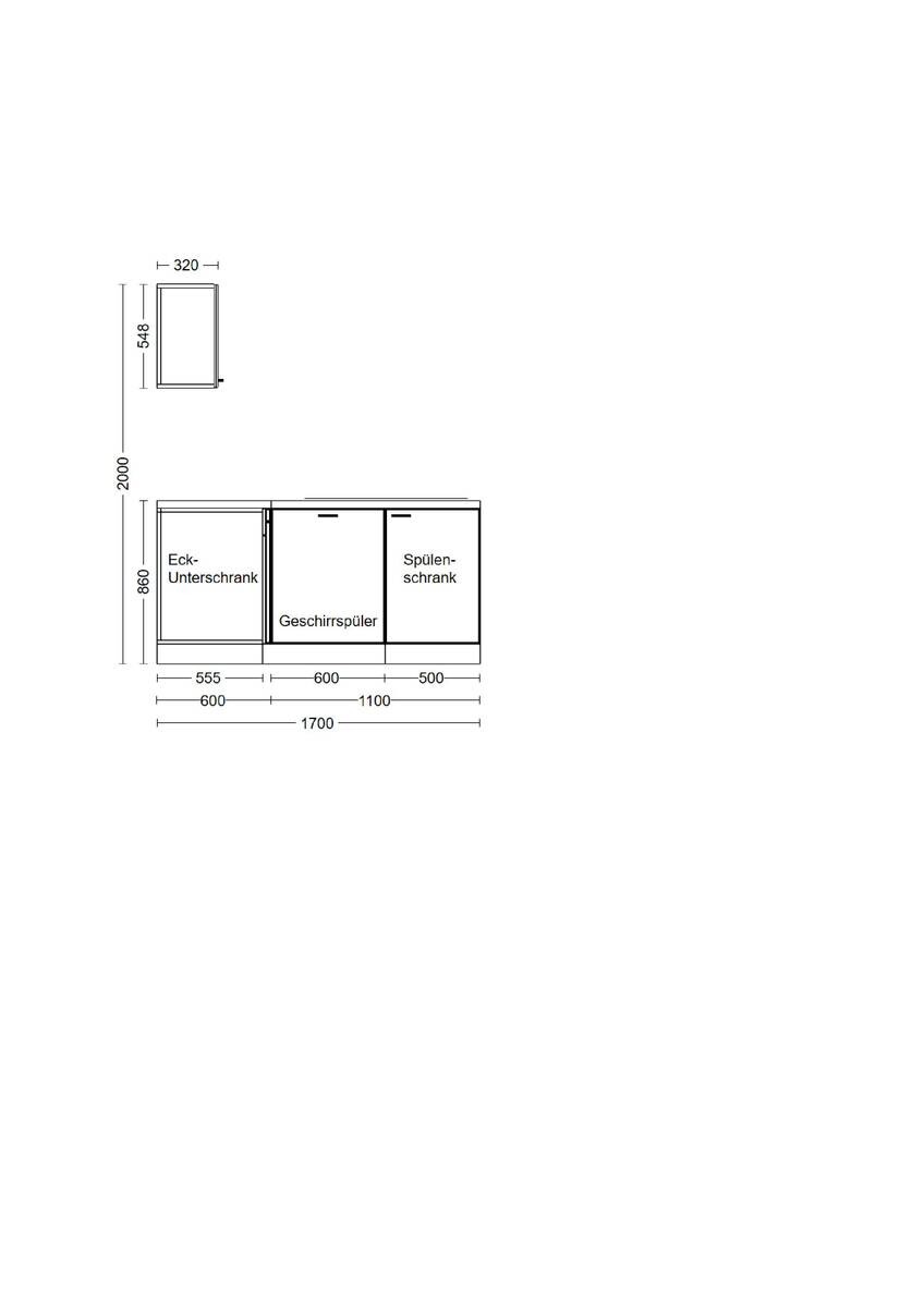 Flex-Well Winkelküche Morena Basalt matt B/H/T: ca. 280x200x60 cm