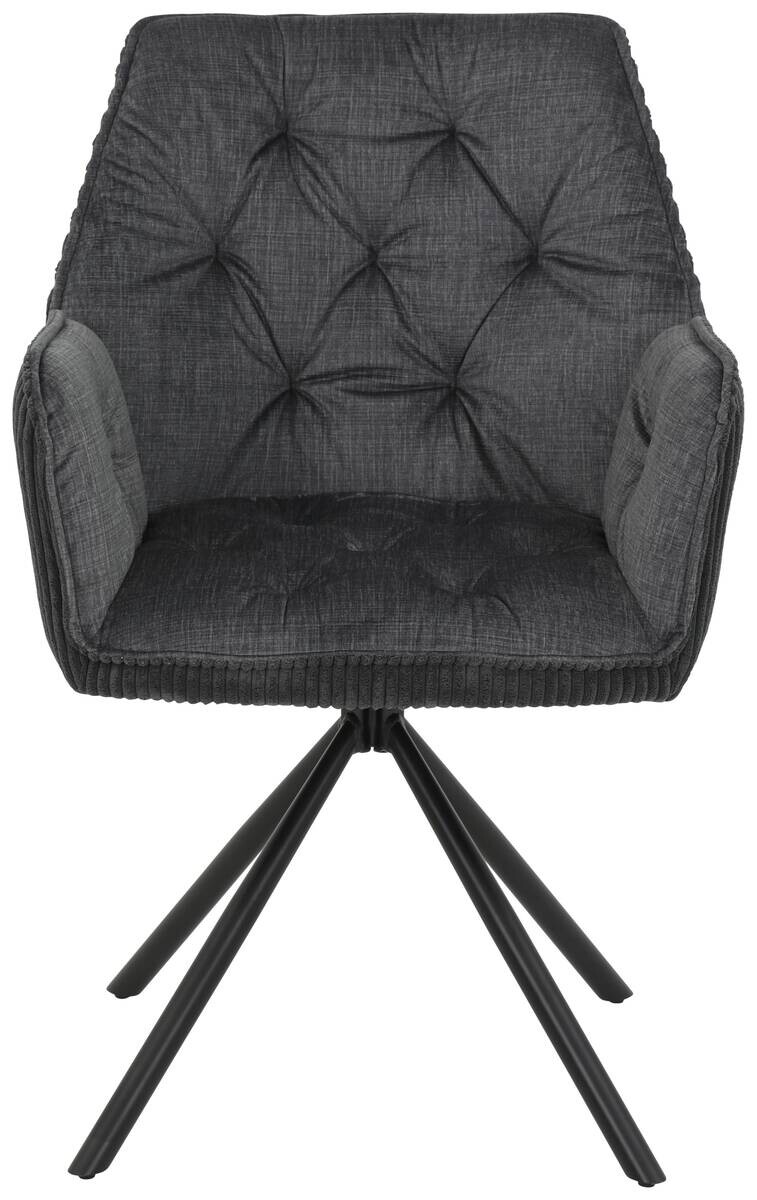 Armlehnstuhl Inge anthrazit Microfaser B/H/T: ca. 58x88x63 cm