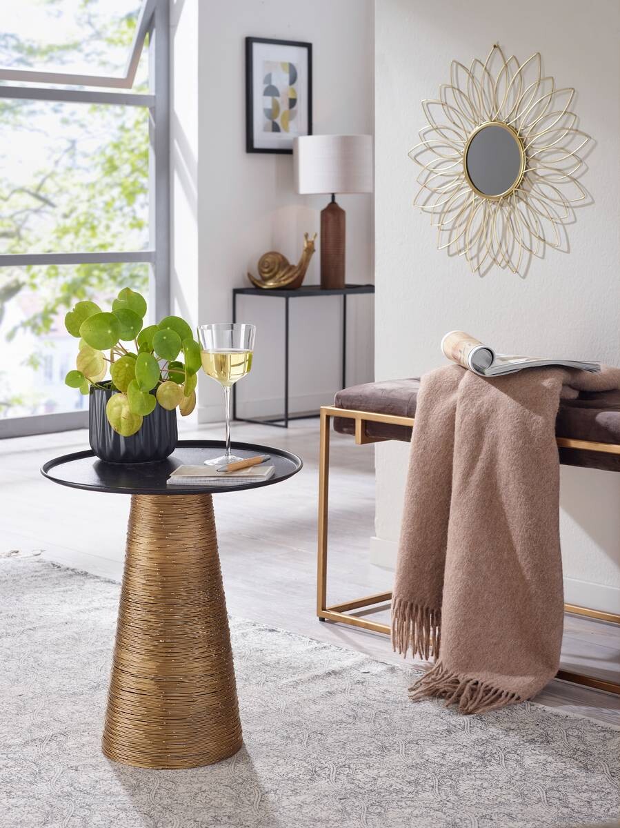 Beistelltisch gold B/H/T: ca. 40x45x40 cm