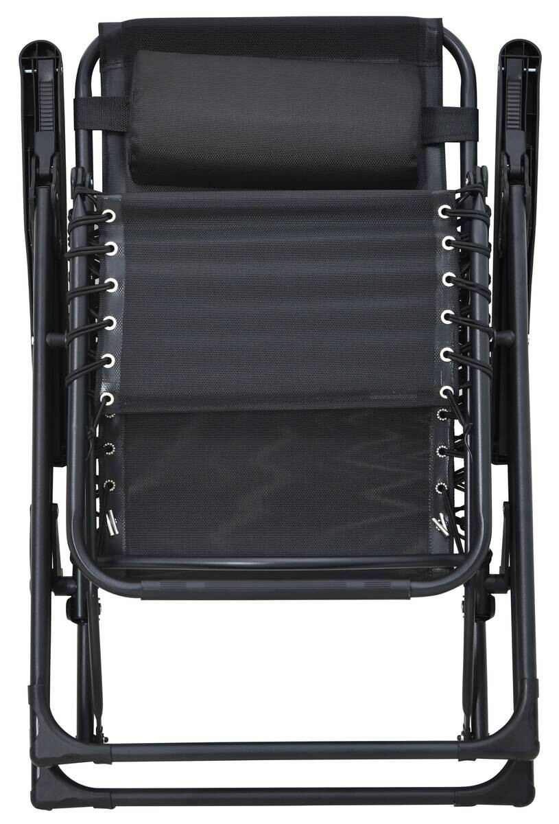 Relaxsessel schwarz Stahl B/H/L: ca. 63x107x93 cm