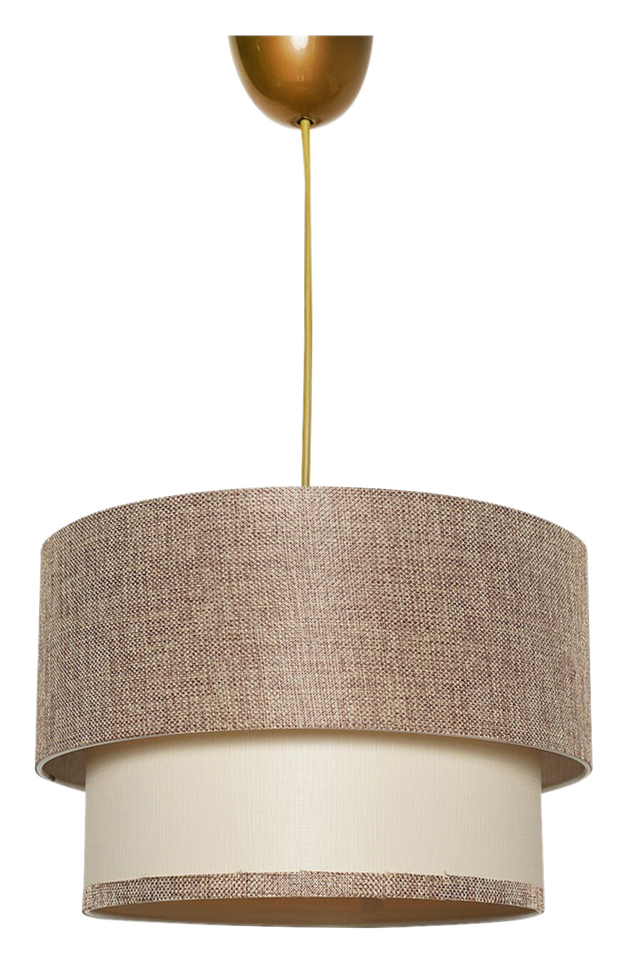 Opviq Pendelleuchte beige creme Stoff B/H/T/L/D: ca. 30x65x30x30x30 cm E27 1 Brennstellen