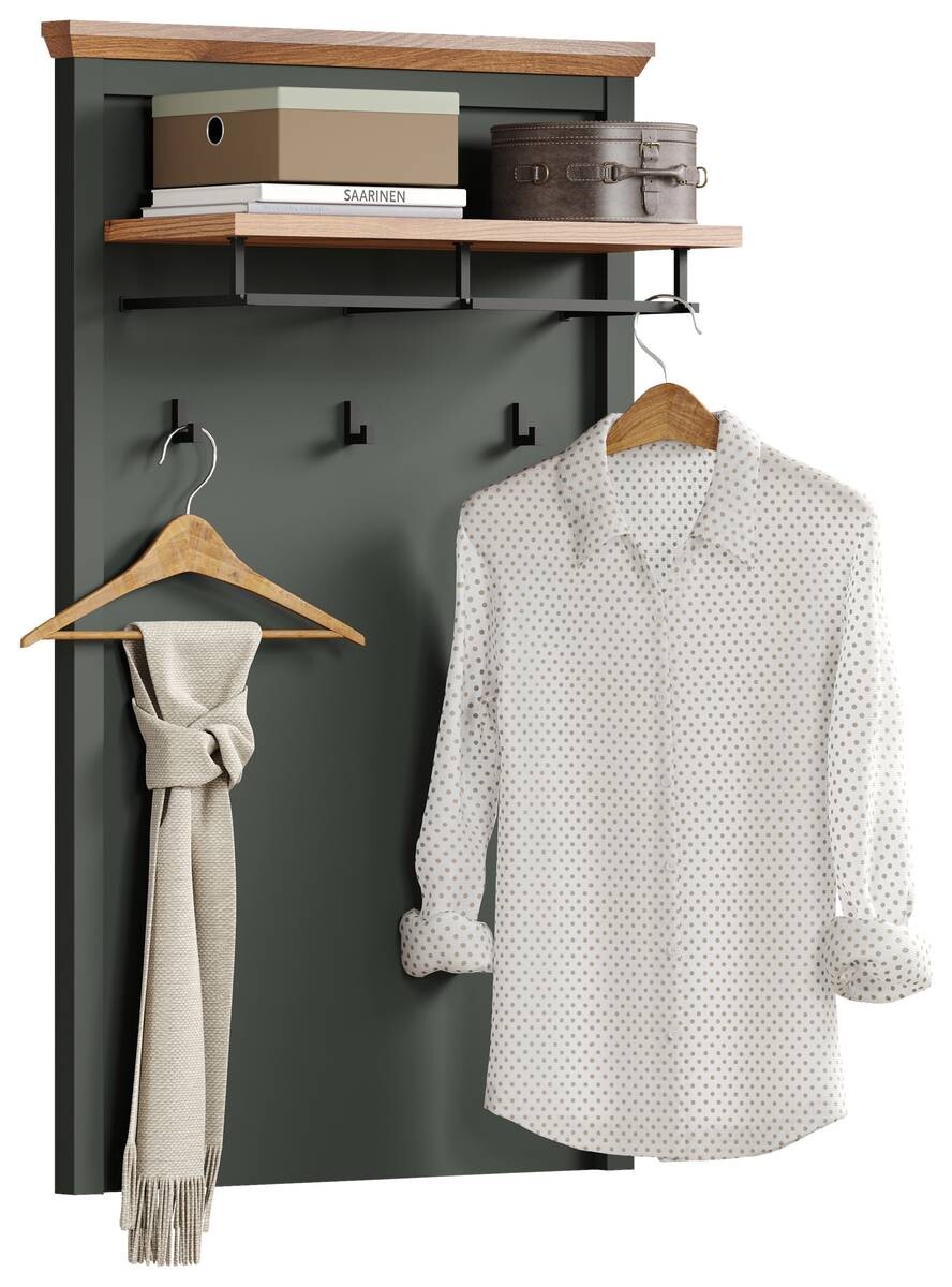 Garderobenpaneel Stanton tannengrün Eiche Evoke Coast Nachbildung B/H/T: ca. 77x123x28 cm