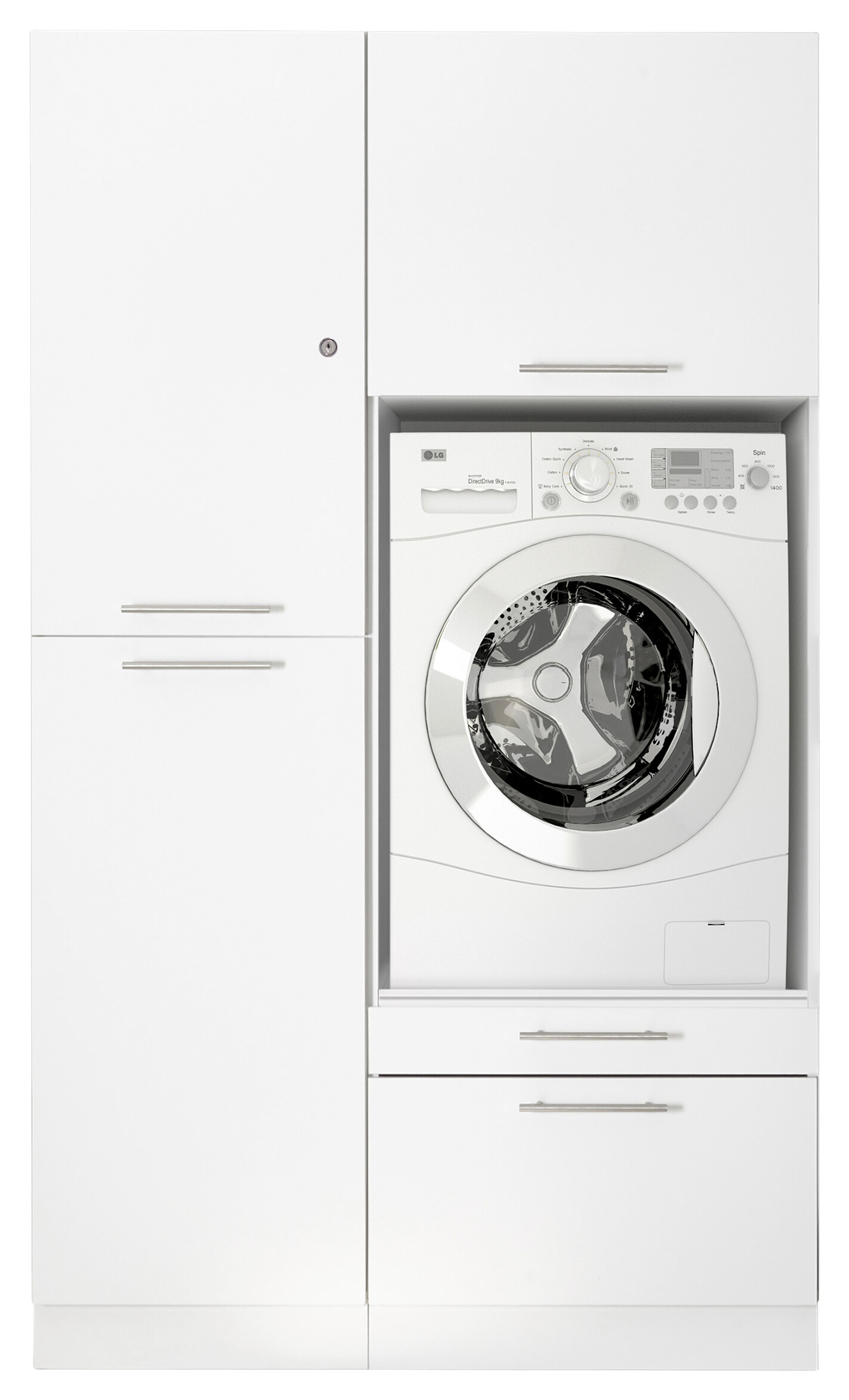 Respekta Hauswirtschaftsraum-Set Clara weiß matt B/H/T: ca. 117,4x200x67,6 cm