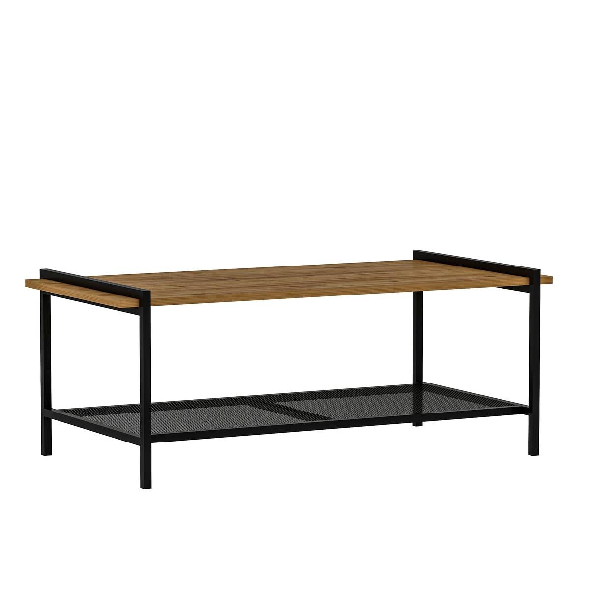 Couchtisch Lara walnuss Nachbildung schwarz B/H/T: ca. 120x45x60 cm