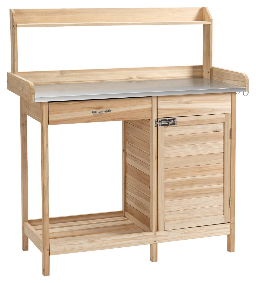 Outsunny Pflanztisch natur B/H/L: ca. 48x125x112 cm