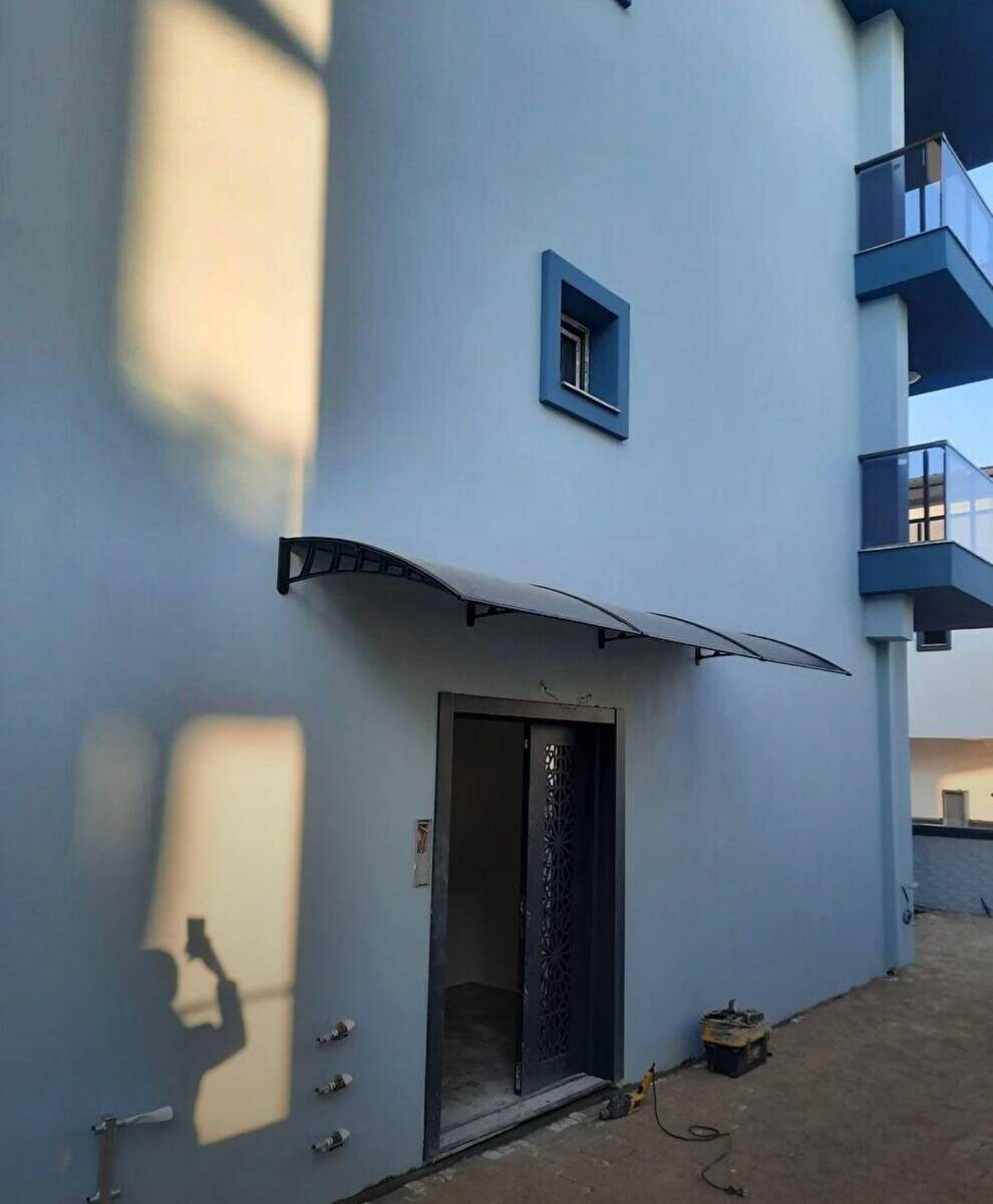 Brosplast Vordach transparent B/H/L: ca. 120x23x105 cm