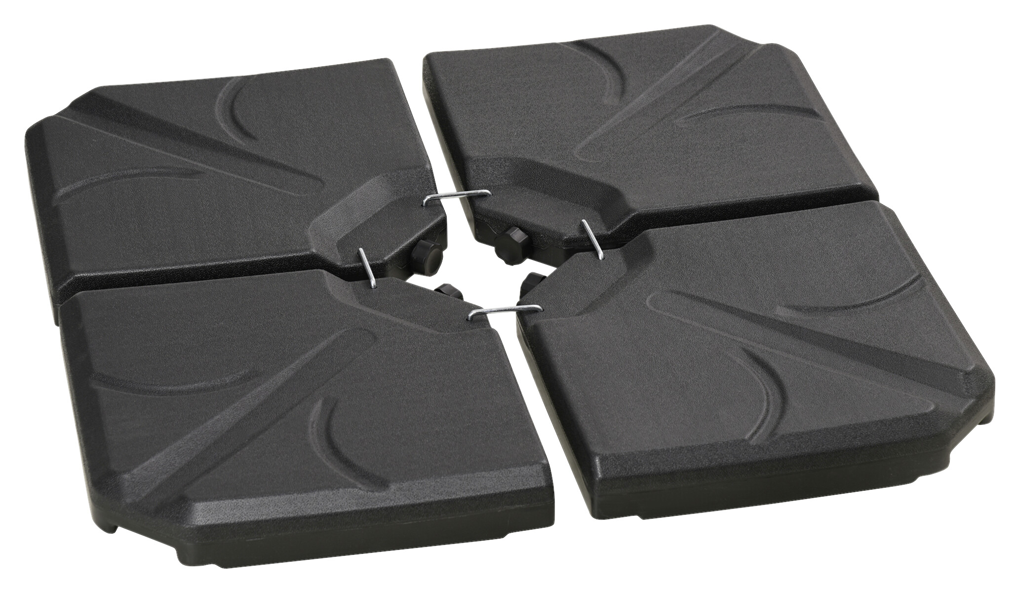 Outsunny Schirmgewichte schwarz Kunststoff B/H/L: ca. 103x8,3x103 cm