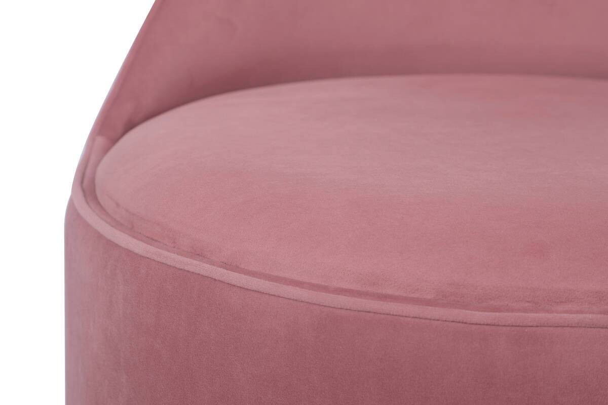 Hocker Viktor 100 altrosa Samt H/D: ca. 68x52 cm