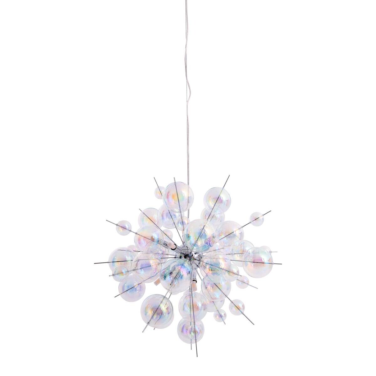 Näve Leuchten Pendelleuchte 7026430 multicolor Glas Metall B/H/T: ca. 65x65x65 cm G9 10 Brennstellen