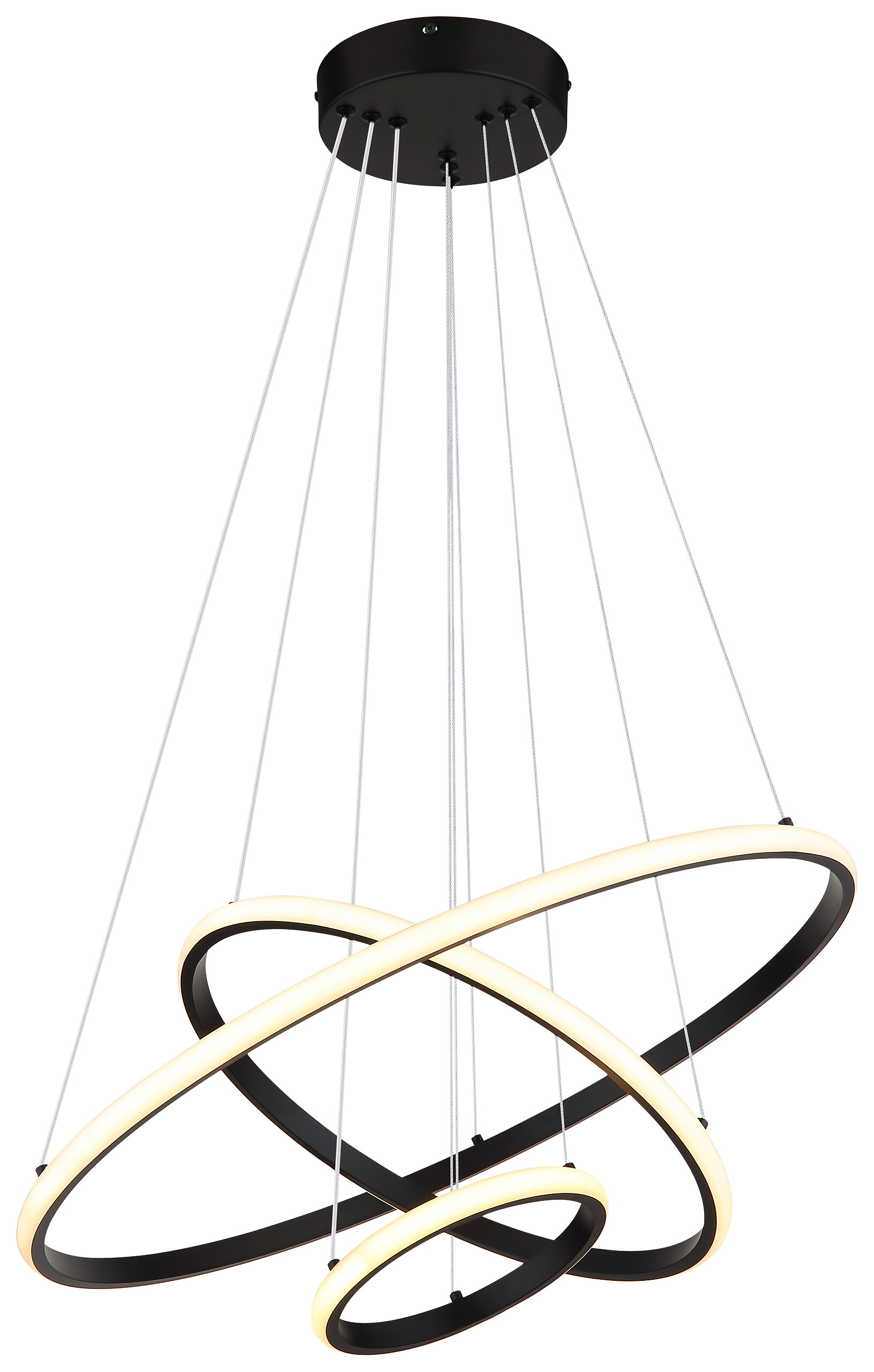 LED-Pendelleuchte Metall Kunststoff H/D: ca. 105x60 cm