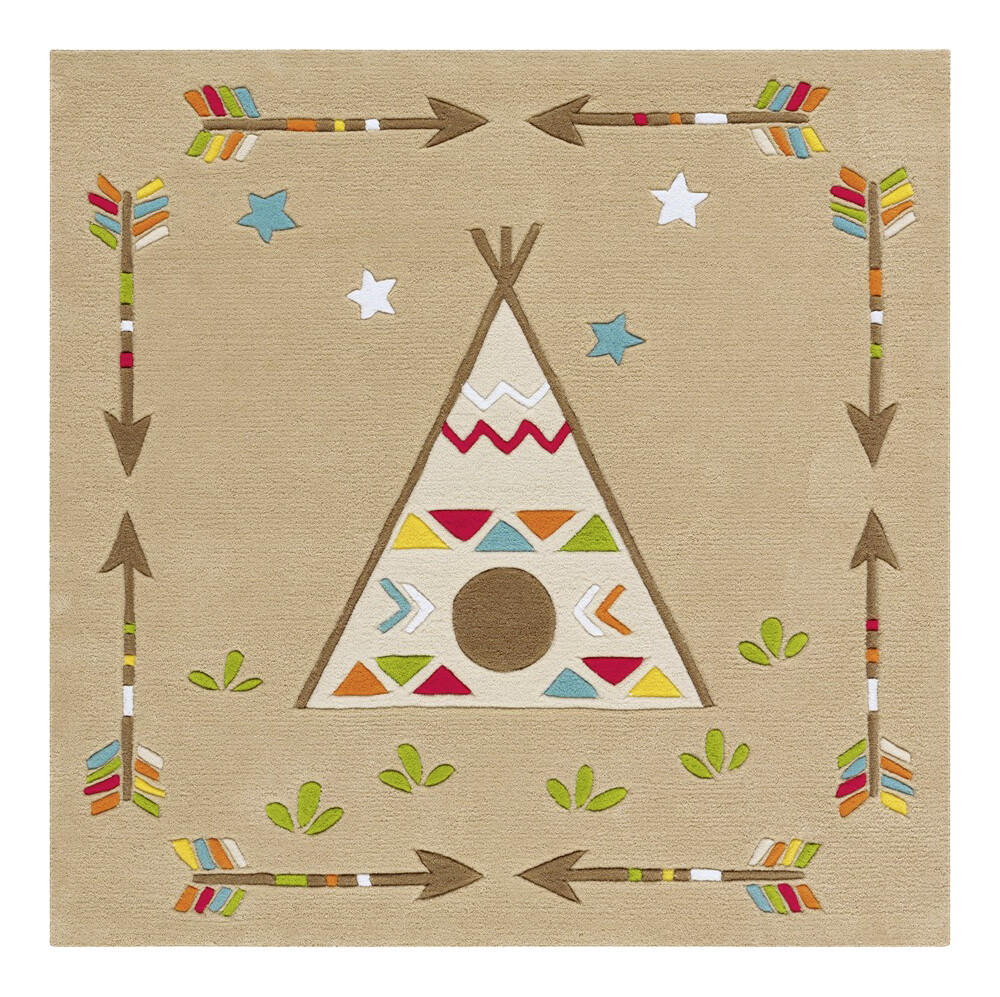 Arte Espina Kurzflorteppich Spirit Glowy 3142 mehrfarbig B/L: ca. 130x130 cm