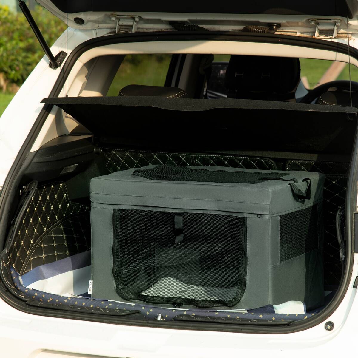 PawHut Hunde-Zubehör grau Edelstahl B/H/L: ca. 42x60x42 cm