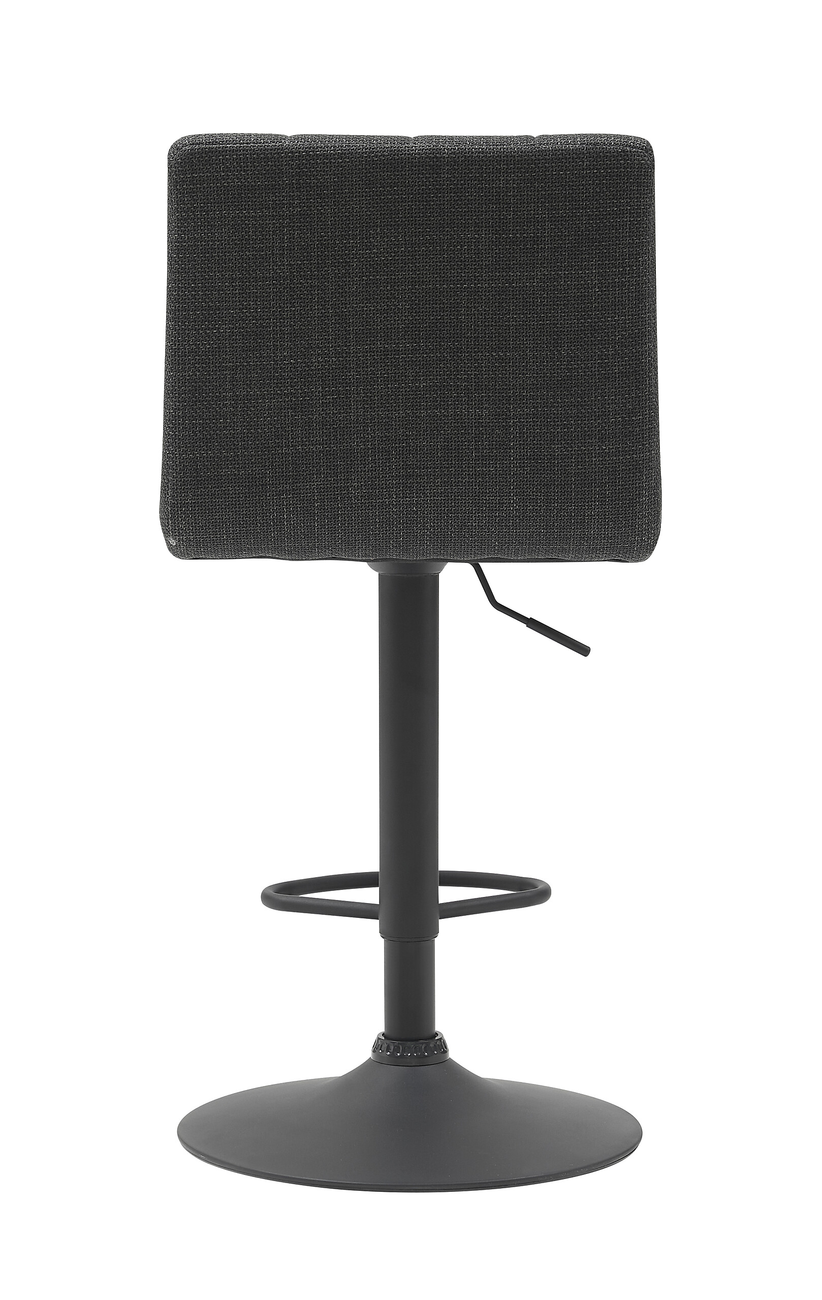 Barhocker Erika anthrazit schwarz Microfaser Webstoff Metall H: ca. 83 cm