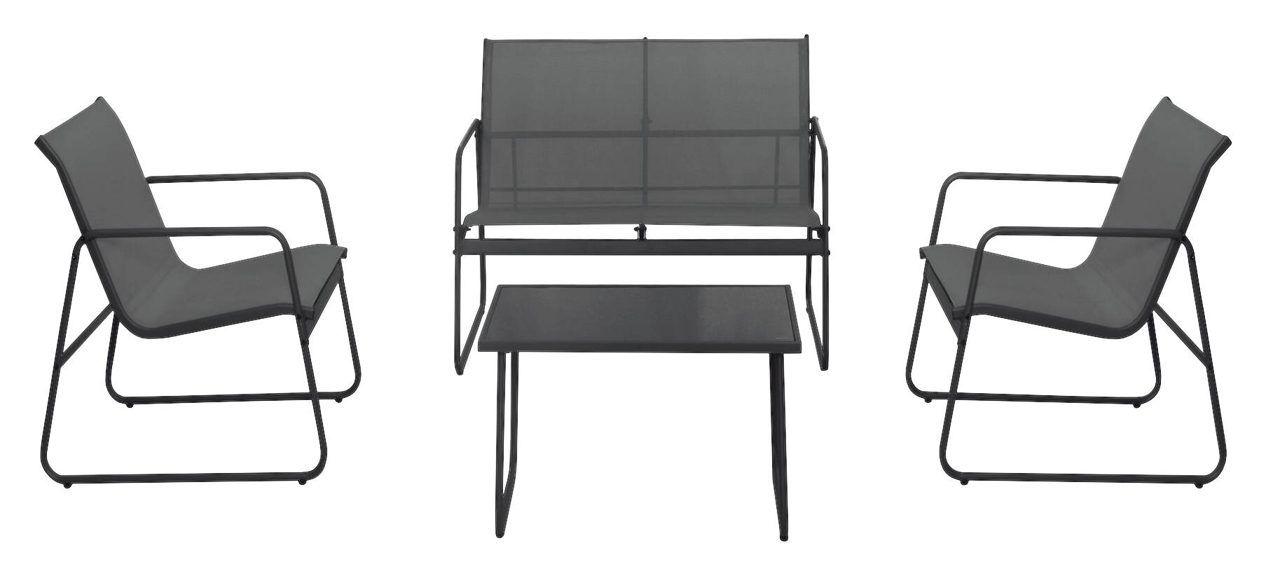 POCOline Gartensitzgruppe Malmö anthrazit Stahlrohr