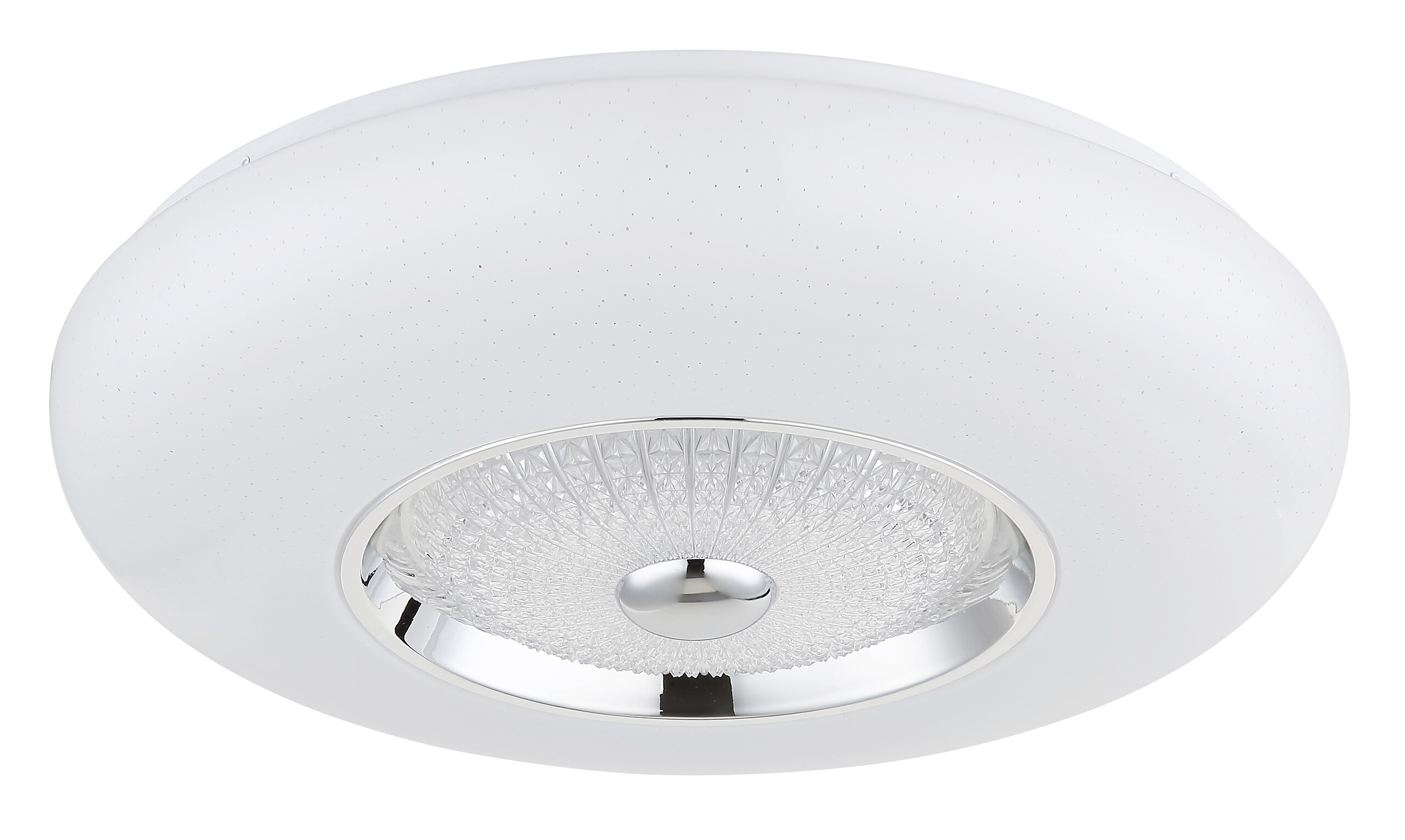 GLOBO Deckenleuchte klar weiß Opal Acryl Metall Kunststoff H/D: ca. 11x48,5 cm 1 Brennstellen