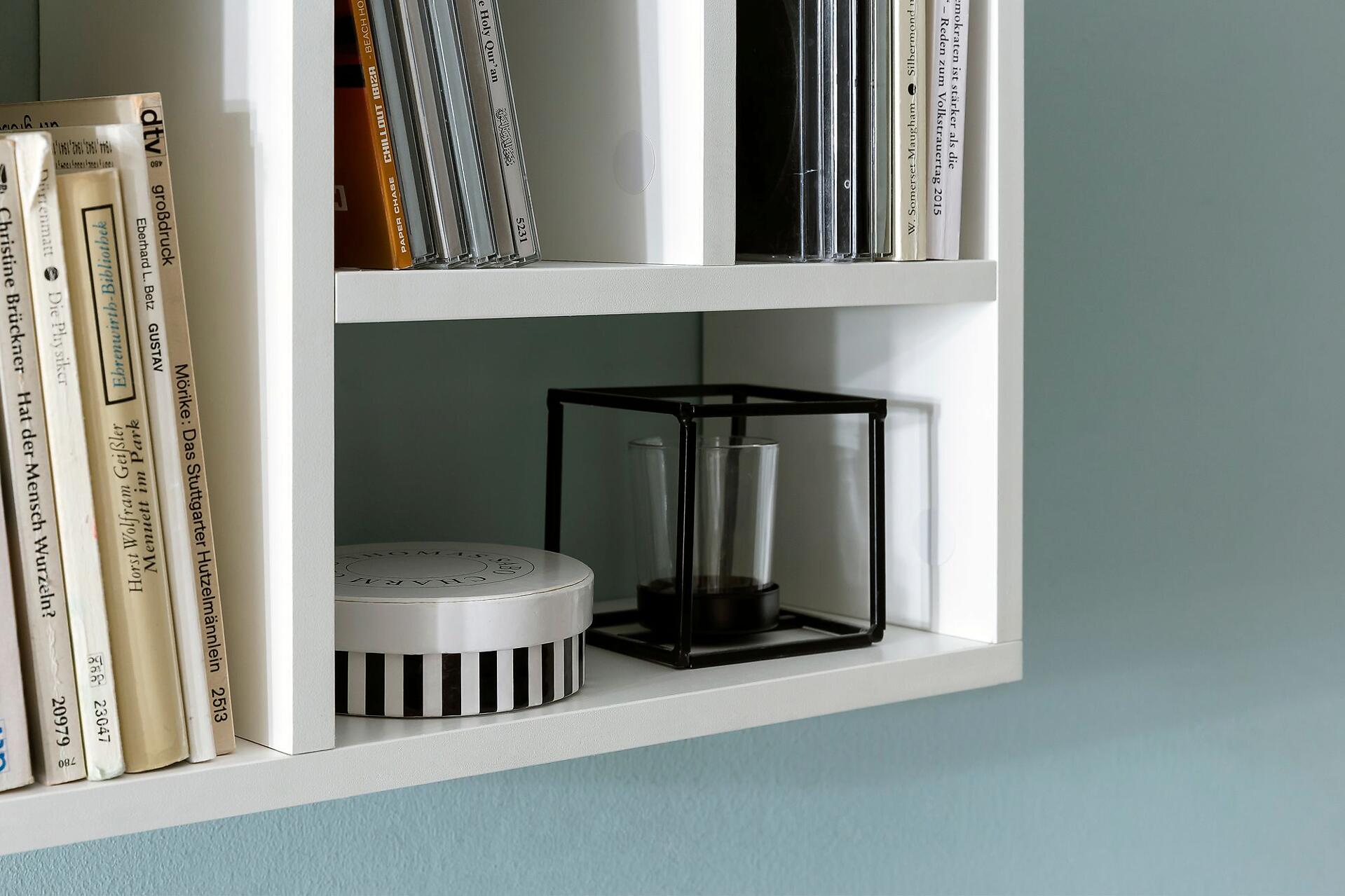 Wandregal weiß B/H/T: ca. 75x51x16 cm