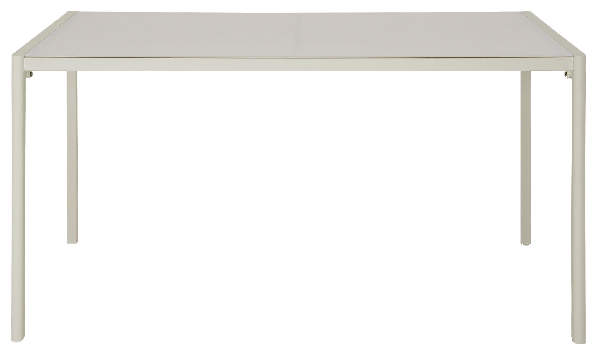 POCOline Gartentisch Florence beige Glas B/H/L: ca. 83x75x140 cm