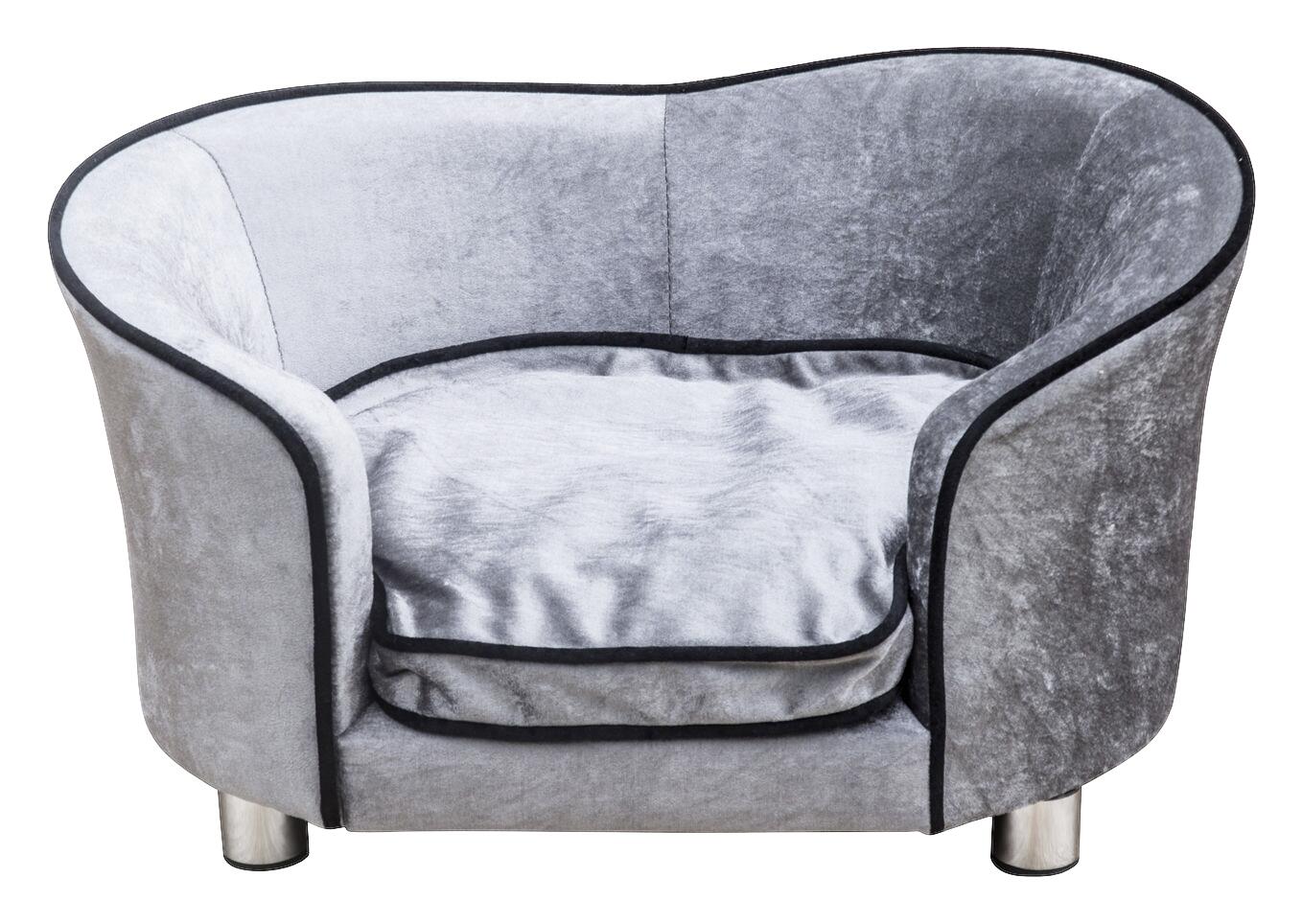 PawHut Hundecouch hellgrau Holz B/H/L: ca. 49x38x69 cm