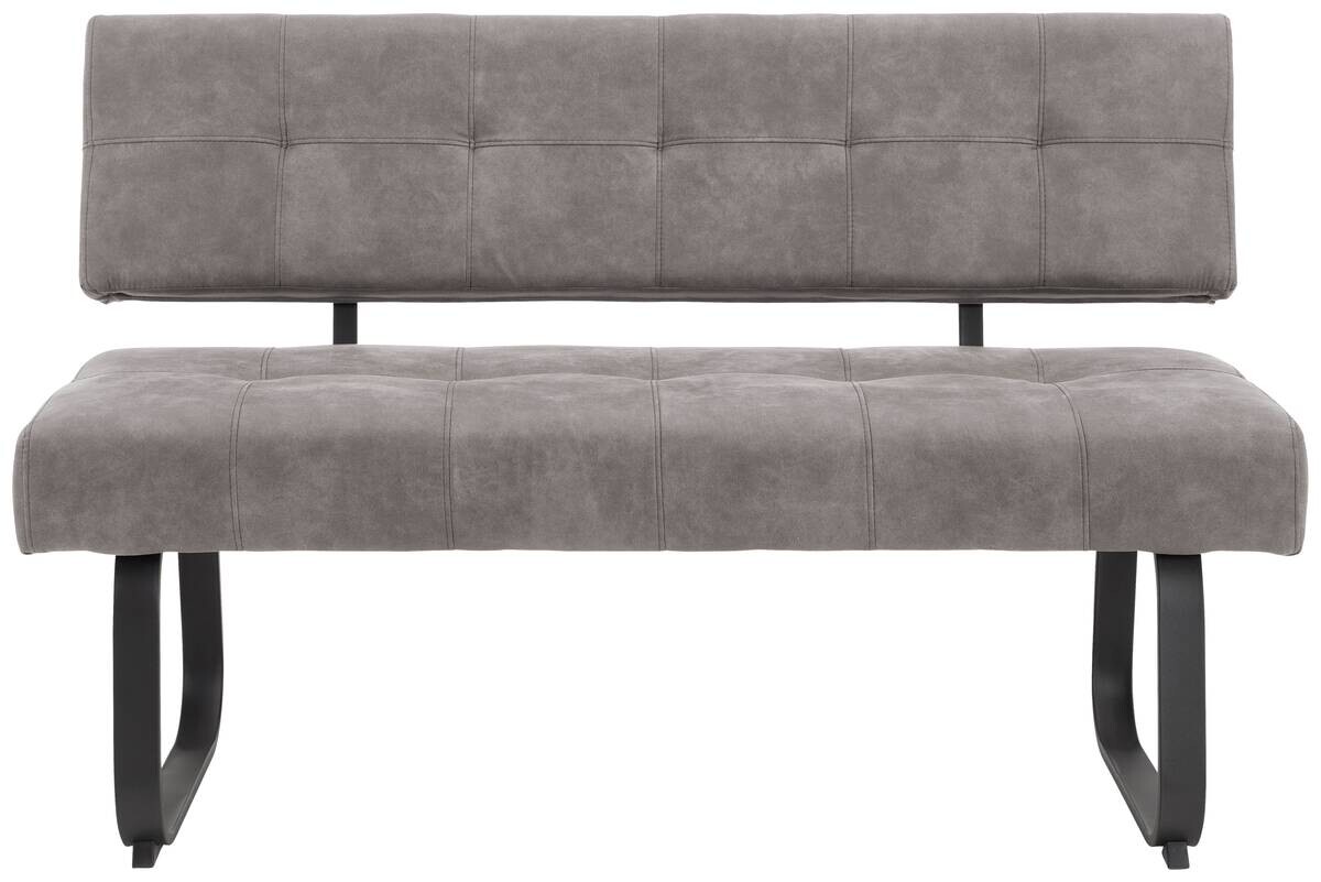 Essgruppe Luise II grau Microfaser B/H/T: ca. 160x76x80 cm