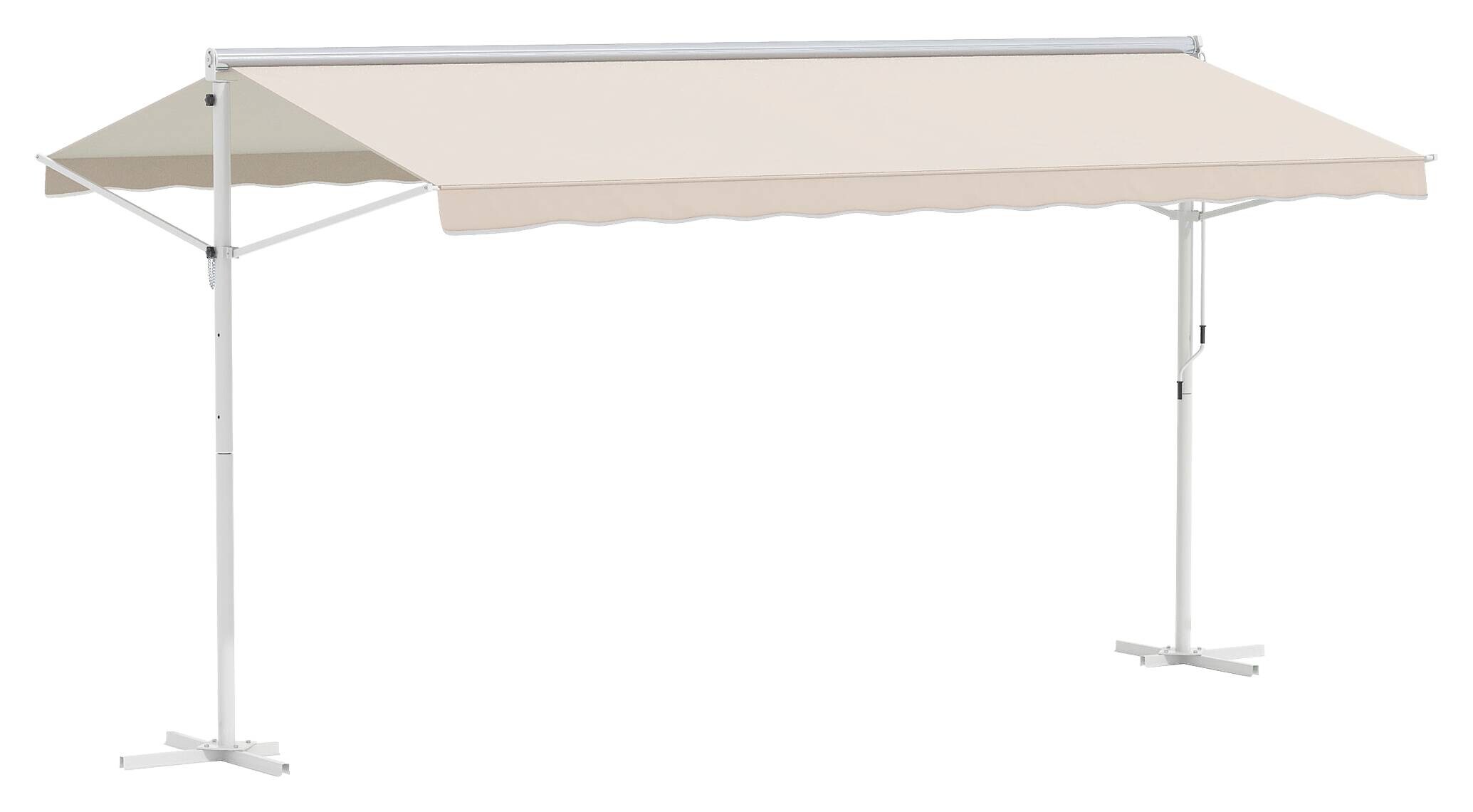 Outsunny Markise cremeweiß B/H/L: ca. 340x255x450 cm