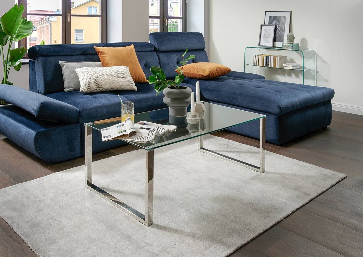 Couchtisch Hollo I glasklar B/H/T: ca. 110x42x65 cm