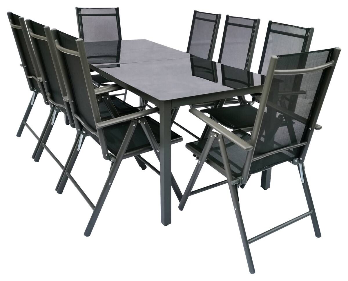 VCM Gartensitzgruppe Sonlas anthrazit Glas