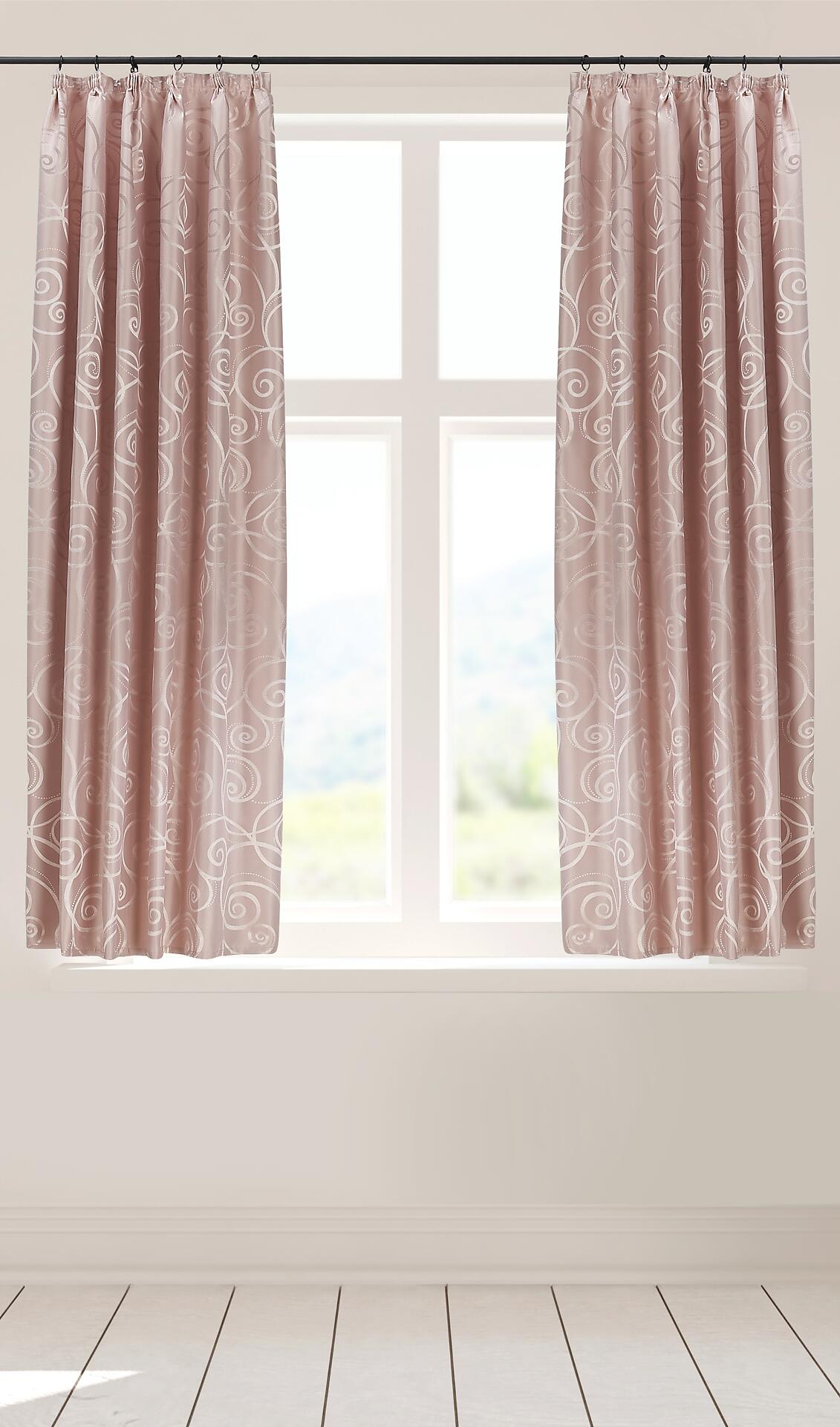 silver edition Dekovorhang Triest rosé B/H: ca. 140x175 cm