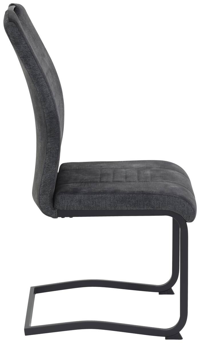 Schwingstuhl Riga, 2er-Set anthrazit Webstoff B/H/T: ca. 44x100x60 cm