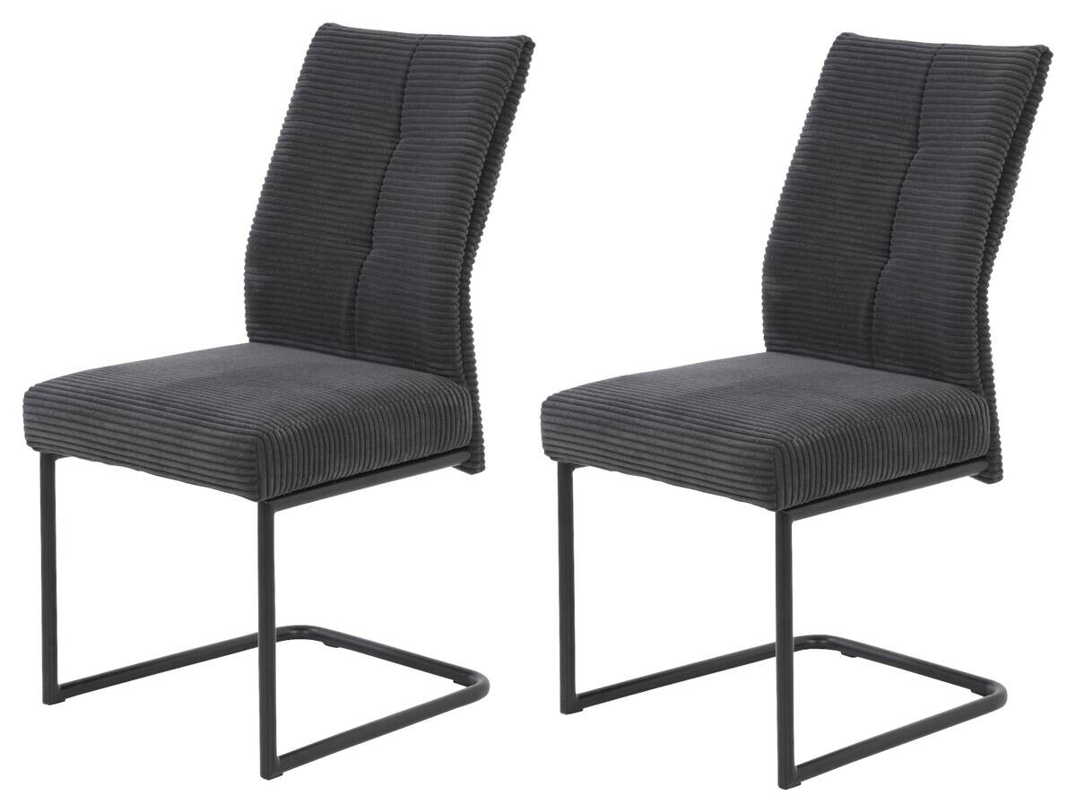 Schwingstuhl Dagmar, 2er-Set anthrazit Metall B/H/T: ca. 50x99x65 cm