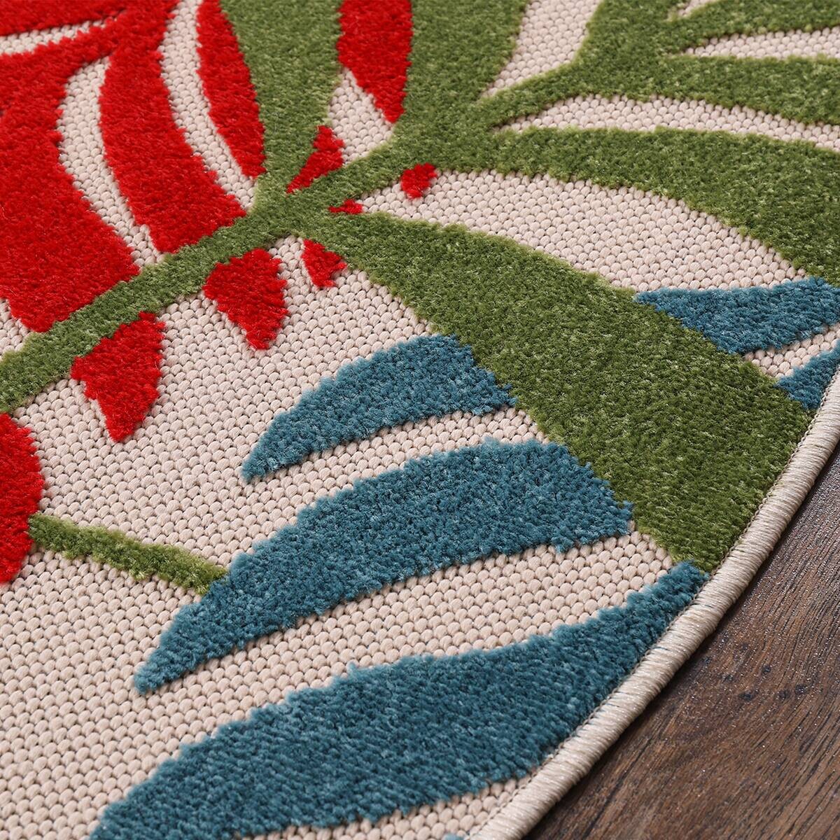 Sanat Outdoorteppich FLORAL bunt B/L: ca. 200x200 cm