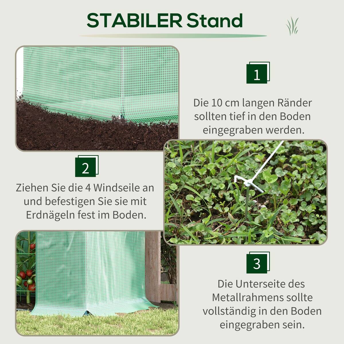 Outsunny Gewächshaus B/H/L: ca. 76x168x200 cm