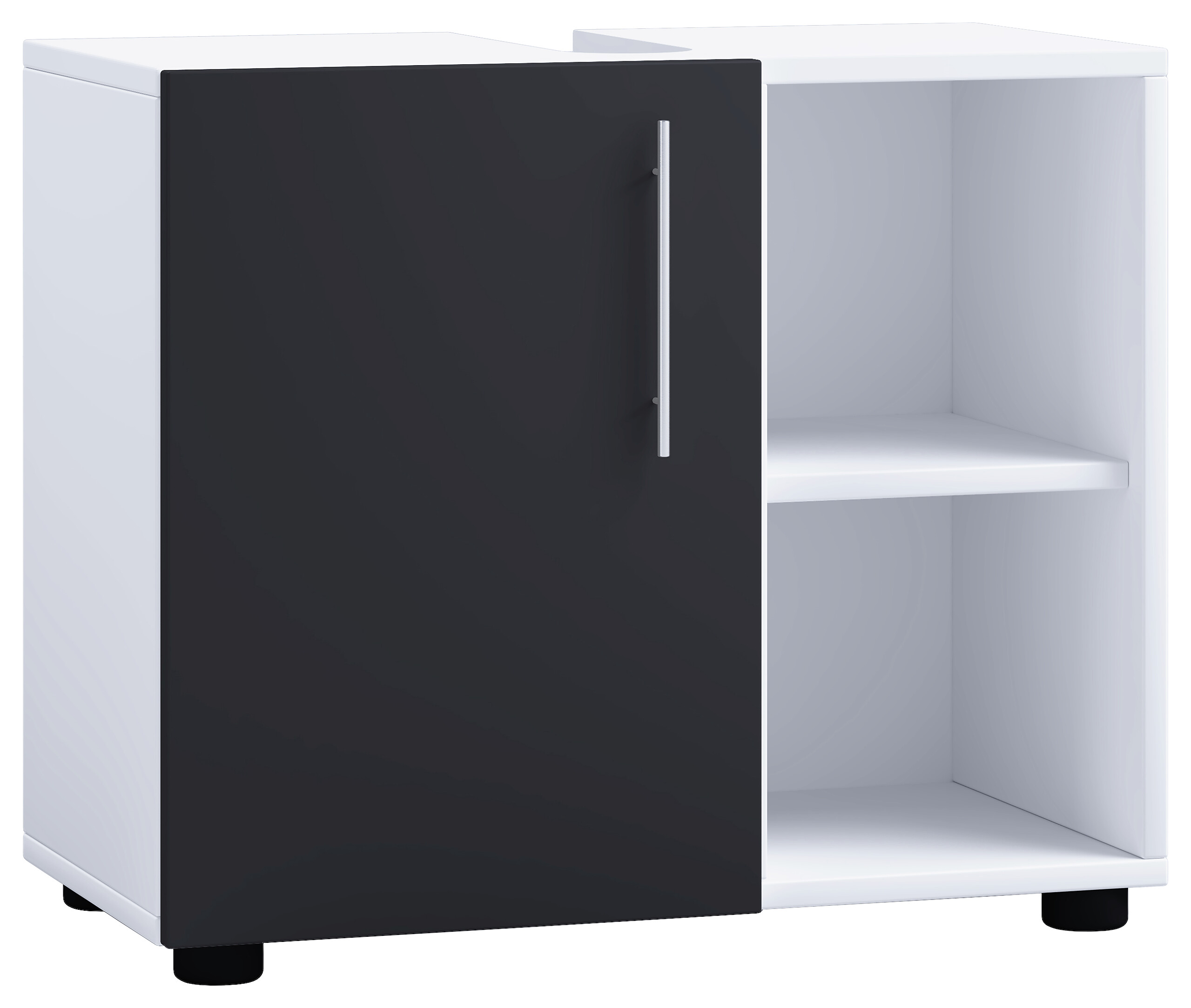 Unterschrank Flandu weiß schwarz