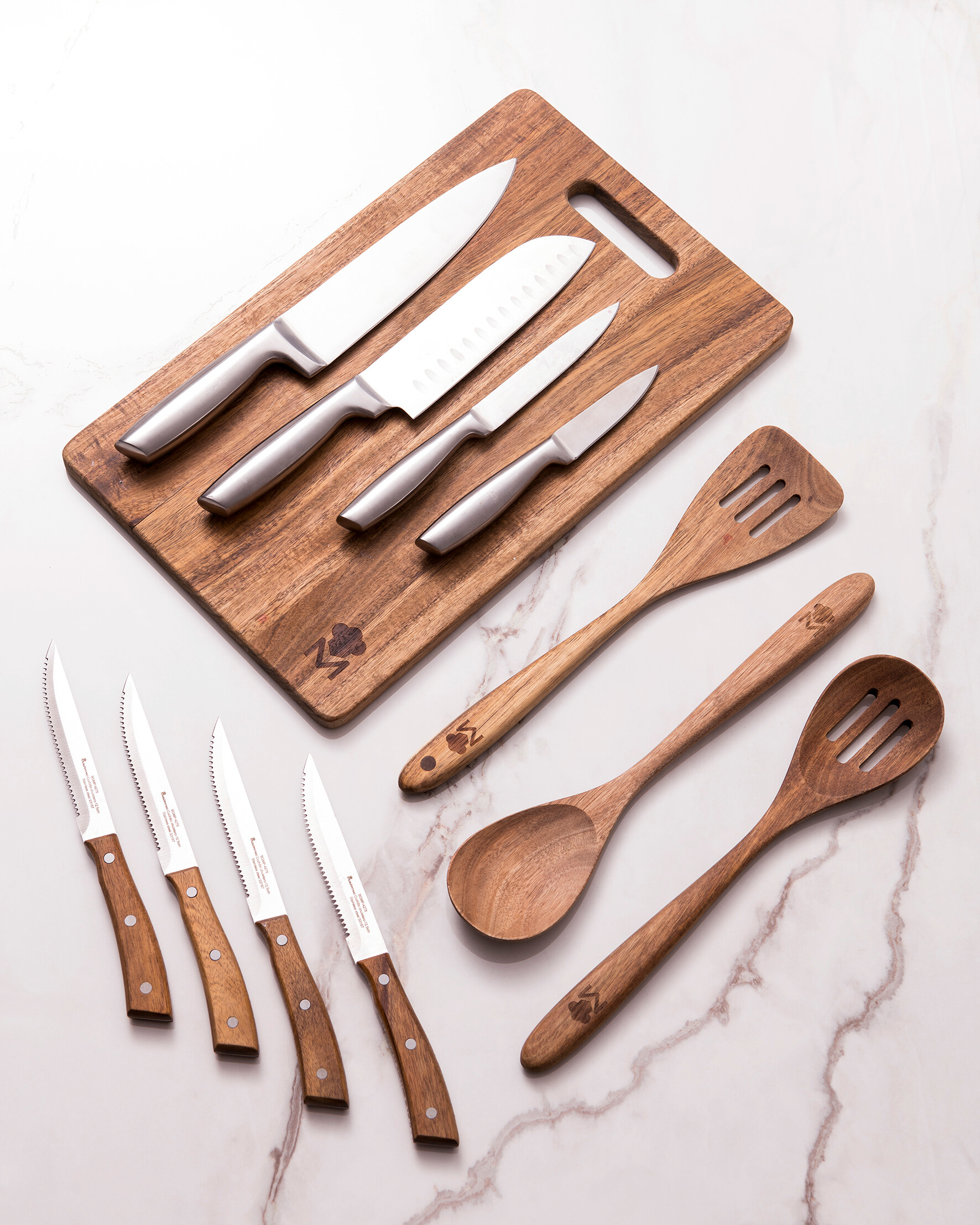 MASTERPRO Küchenwerkzeug-Set SMART braun Holz