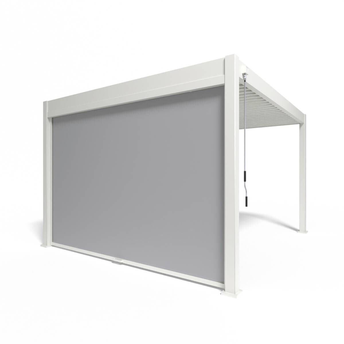 PergoLine Sonnenrollo für Pergola Trumpf + Superior weiß Polyester H/L: ca. 235x400 cm