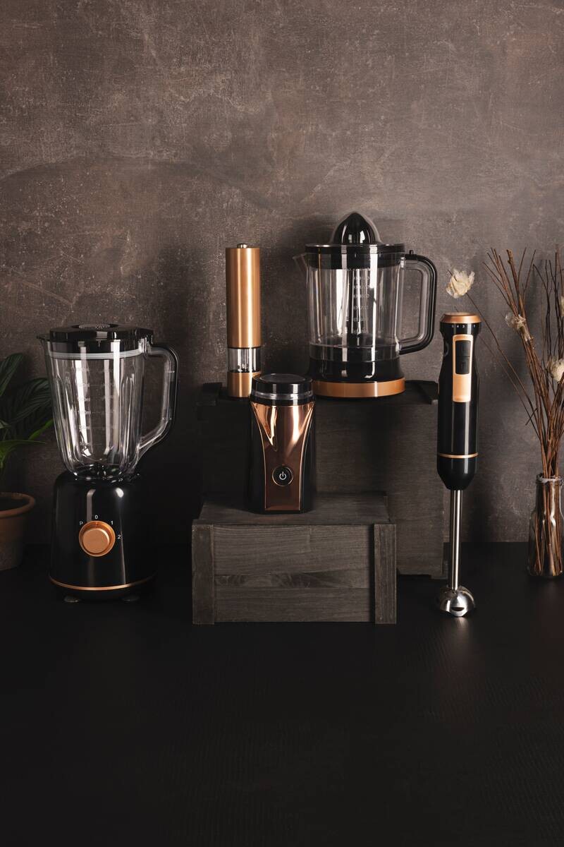 BERGNER Stabmixer schwarz Edelstahl B/H/L: ca. 8x22,5x13 cm