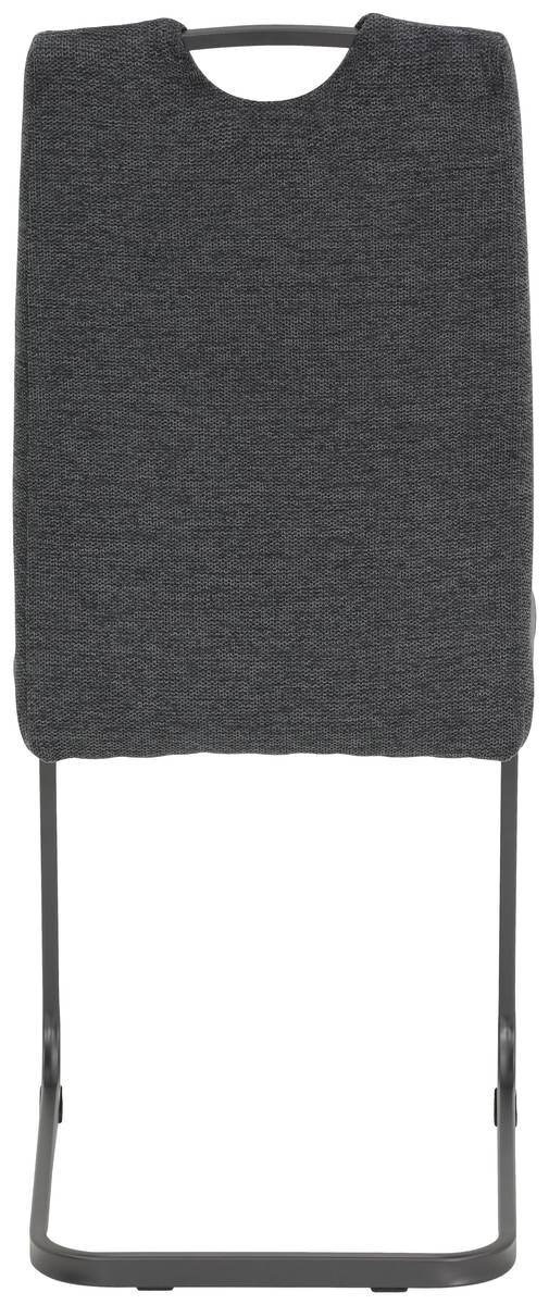 Stuhl 4er Set BRITTA anthrazit grau Microfaser Metall B/H/T: ca. 44x100x59 cm