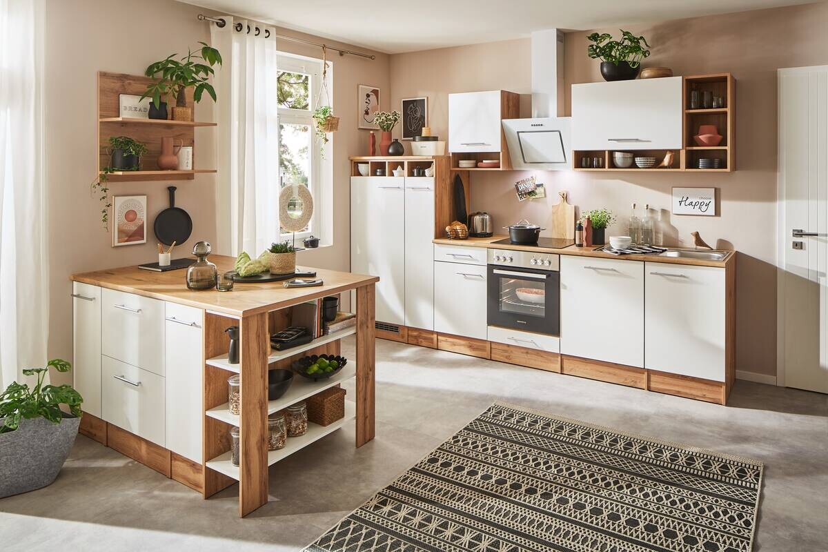 Respekta Winkelküche Hilde weiß matt B/H/T: ca. 310x205x60 cm