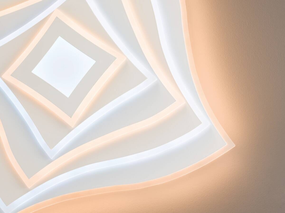 Fischer & Honsel LED-Deckenleuchte 21230 weiß Acryl B/H/T: ca. 50x7,6x50 cm 1 Brennstellen