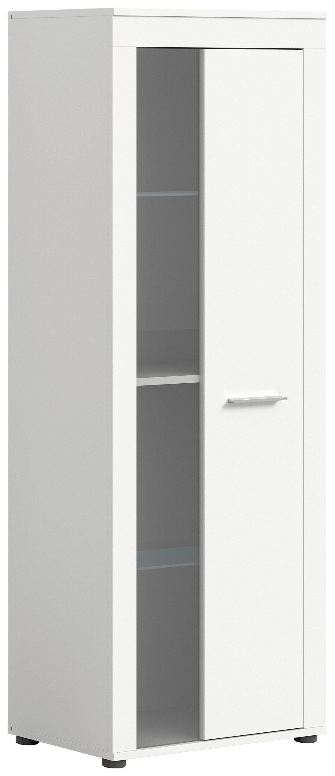 Vitrine Jam weiß B/H/T: ca. 60x159x35 cm