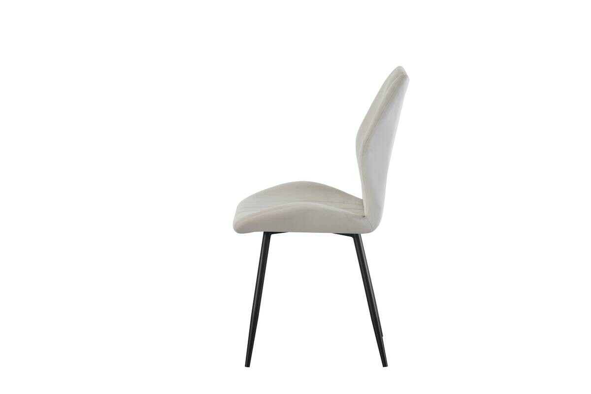 Stuhl CHRISTIN, 2er Set creme Samt B/H/T: ca. 52x58x75 cm