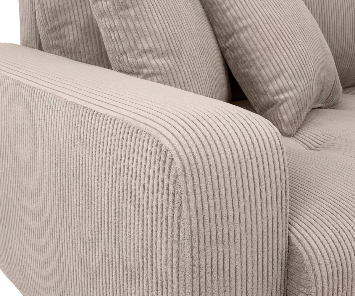 Big Sofa Alpha New dunkelbeige Microfaser B/H/T: ca. 244x85x112 cm