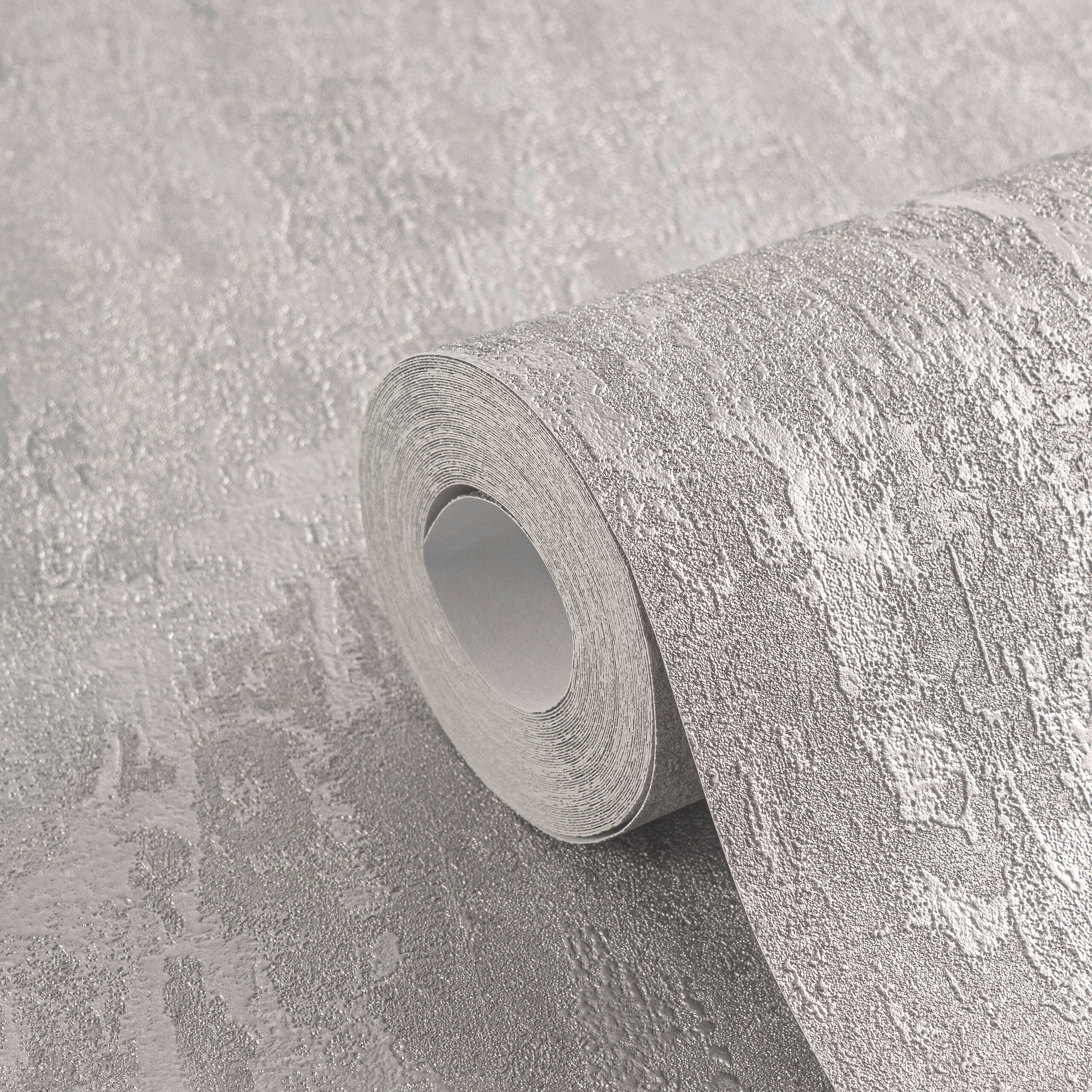 A.S.Creation Vliestapete Glänzend silber B/H/D: ca. 53x1005x9 cm