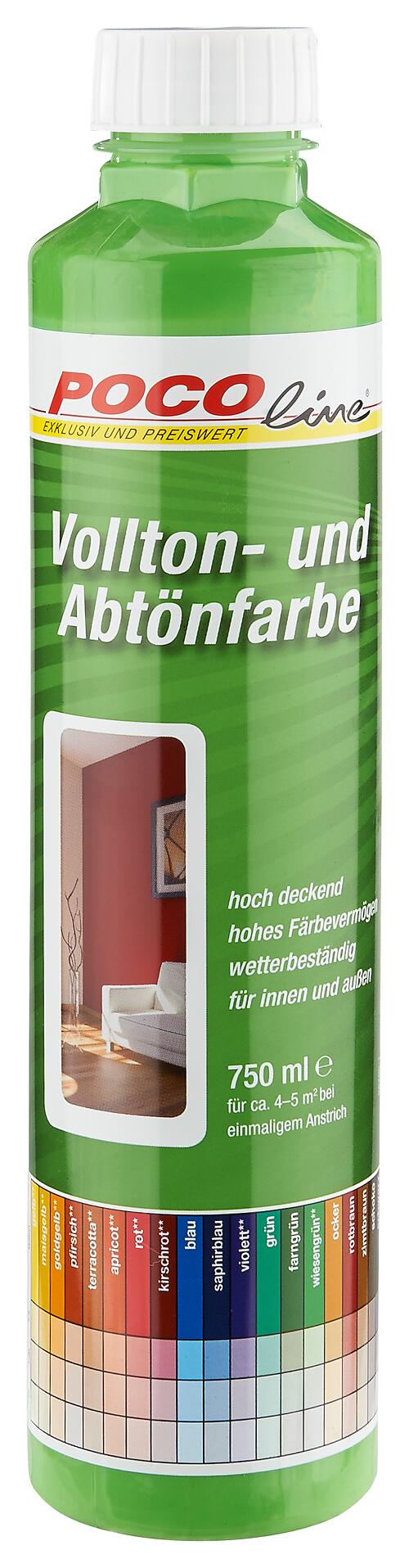 POCOline Vollton- und Abtönfarbe wiesengrün ca. 0,75 l