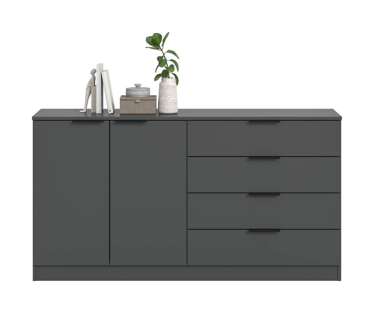 Kommode KOPENHAGEN anthrazit B/H/T: ca. 148x79x35 cm