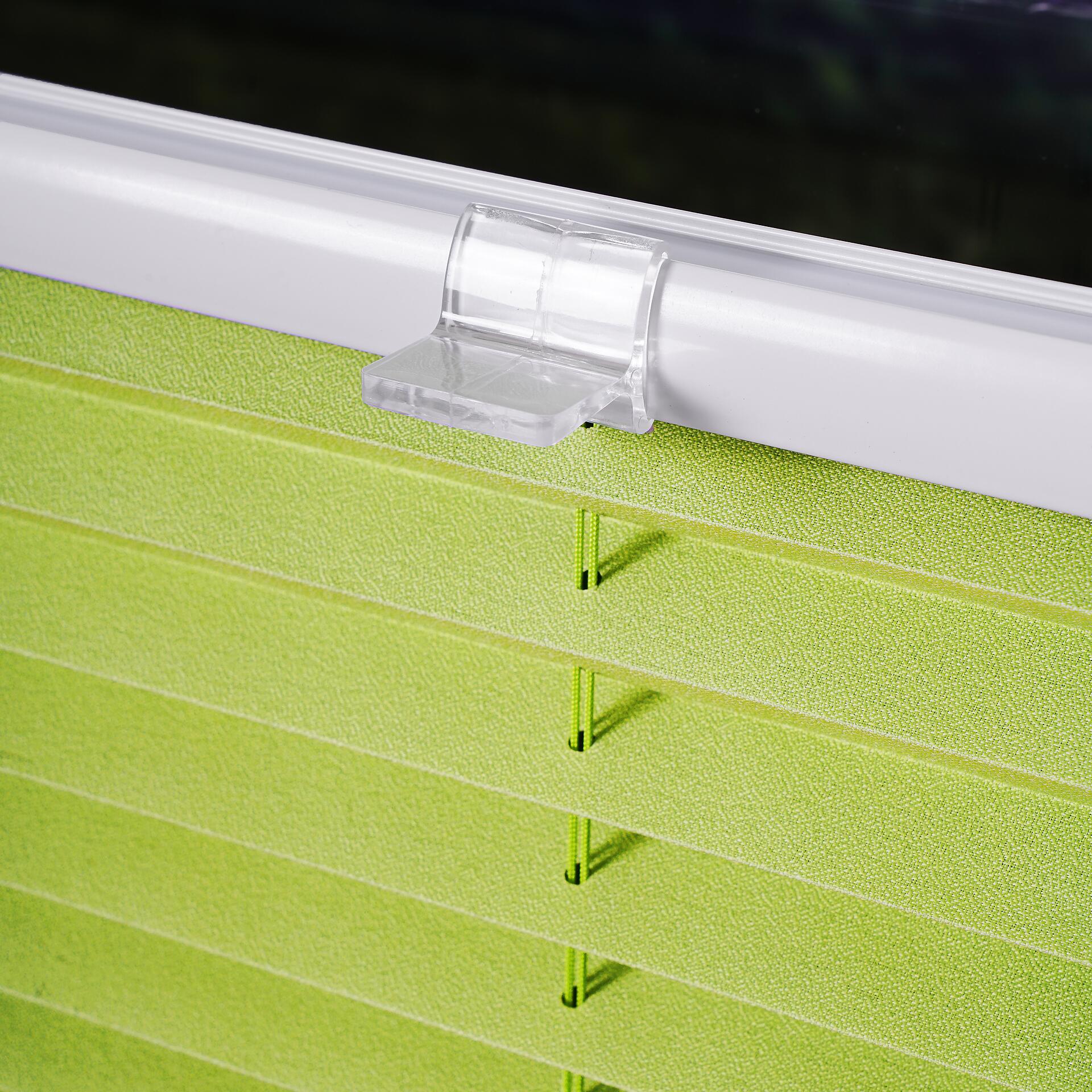 Hochwertiges Klemmplissee hellgrün B/L: ca. 80x130 cm