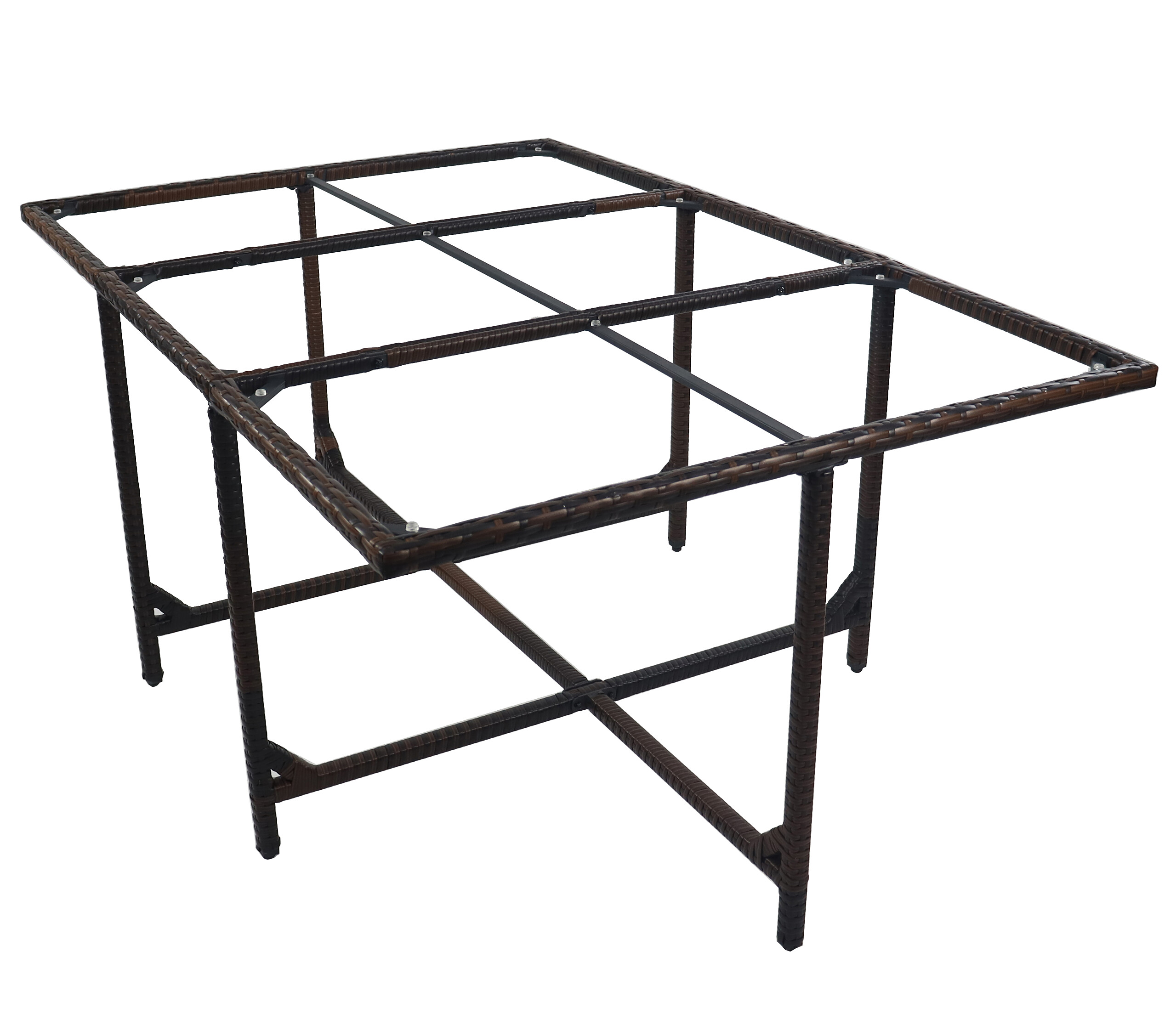 VCM Gartentisch Raloso braun Rattan B/H/L: ca. 170x74x110 cm