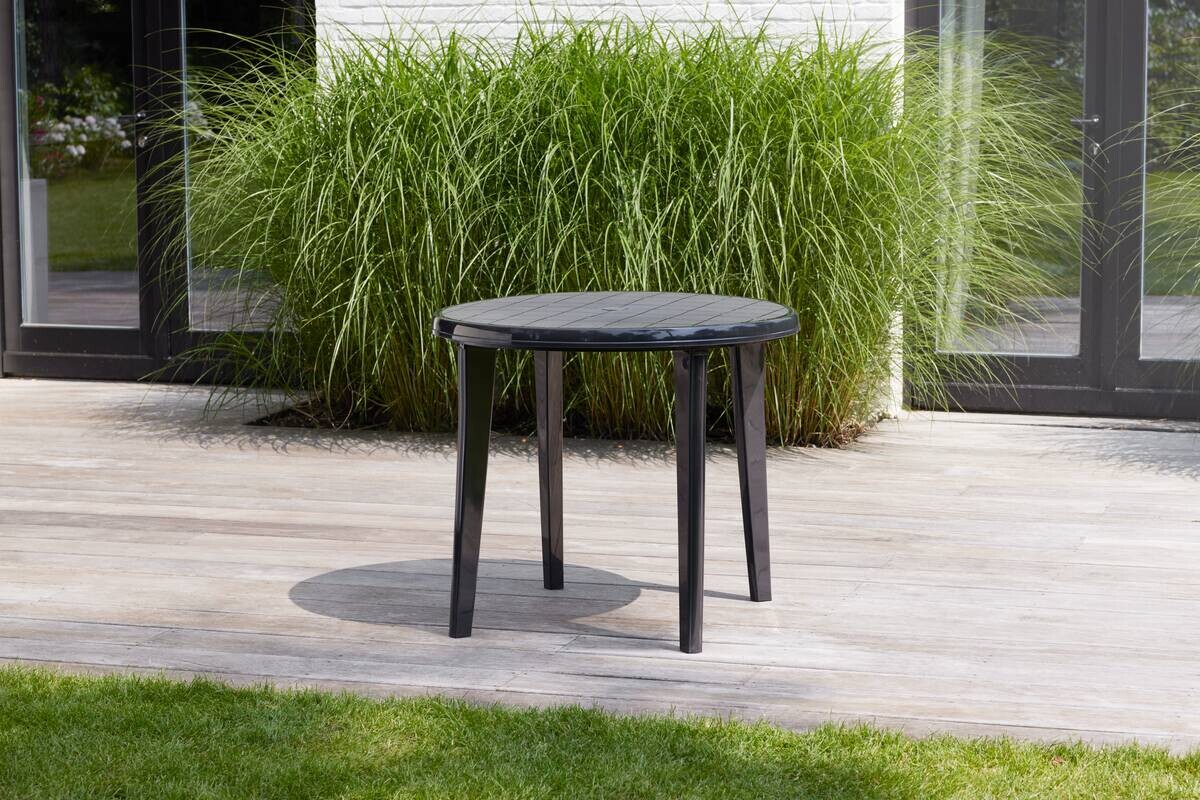 Jardin Gartentisch Lisa Graphit Kunststoff H/D: ca. 72x90 cm