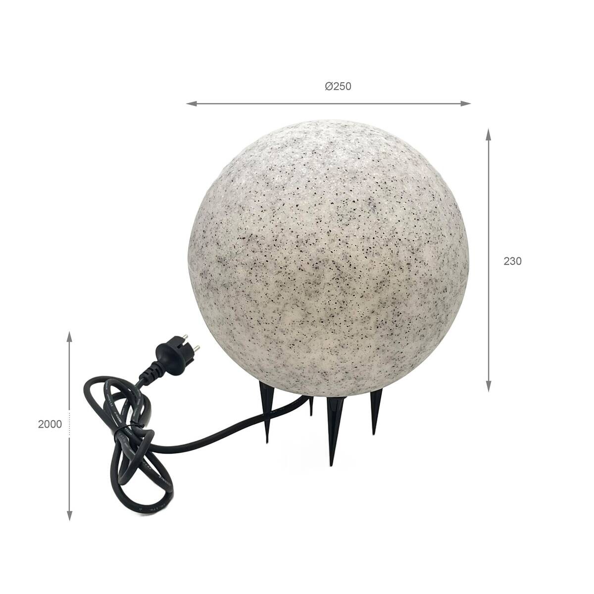 Außenleuchte stein B/H: ca. 26x26 cm